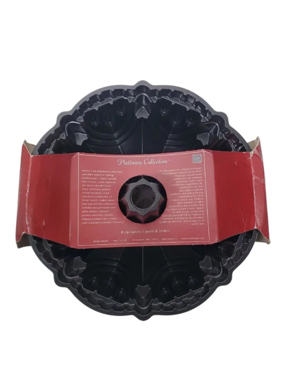 Nordic Ware Cathedral Bundt Pan Heavy Cast Aluminum 10 Cup Platinum Collection